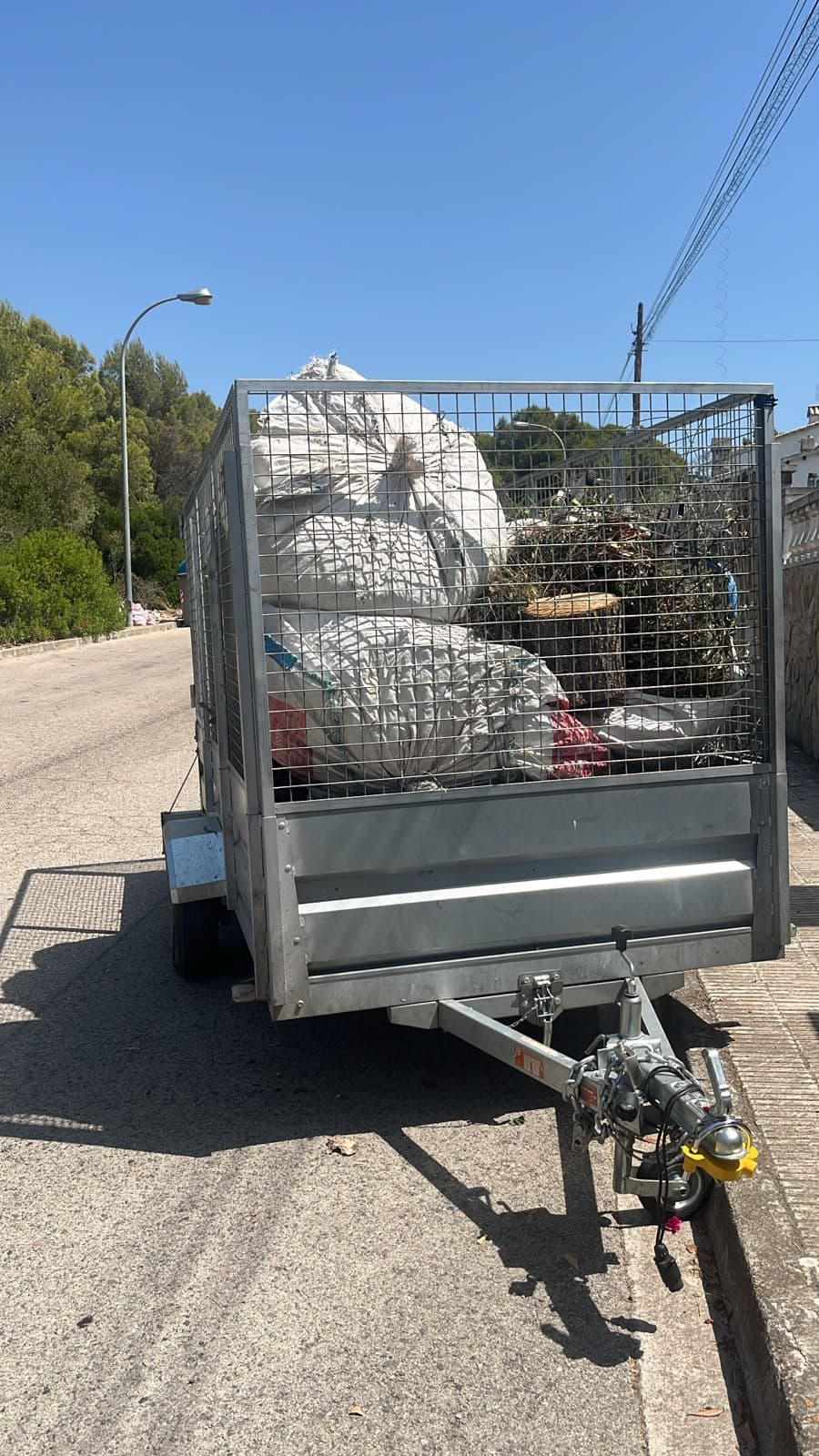 Retirada de restes vegetals i sacs després d'una neteja
